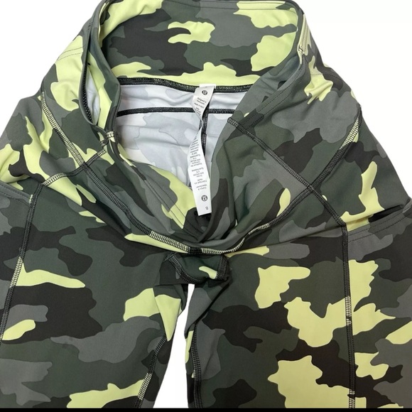 ⚡️SOLD⚡️Lululemon Fast Free High-Rise Crop Tight Leggings Camo Crispin Green - Picture 5 of 15